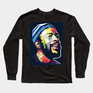 Marvin gaye wpap pop art Long Sleeve T-Shirt